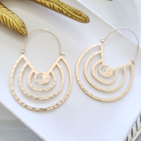New! Zara Circles Hoop Earrings - Picture 8 of 12